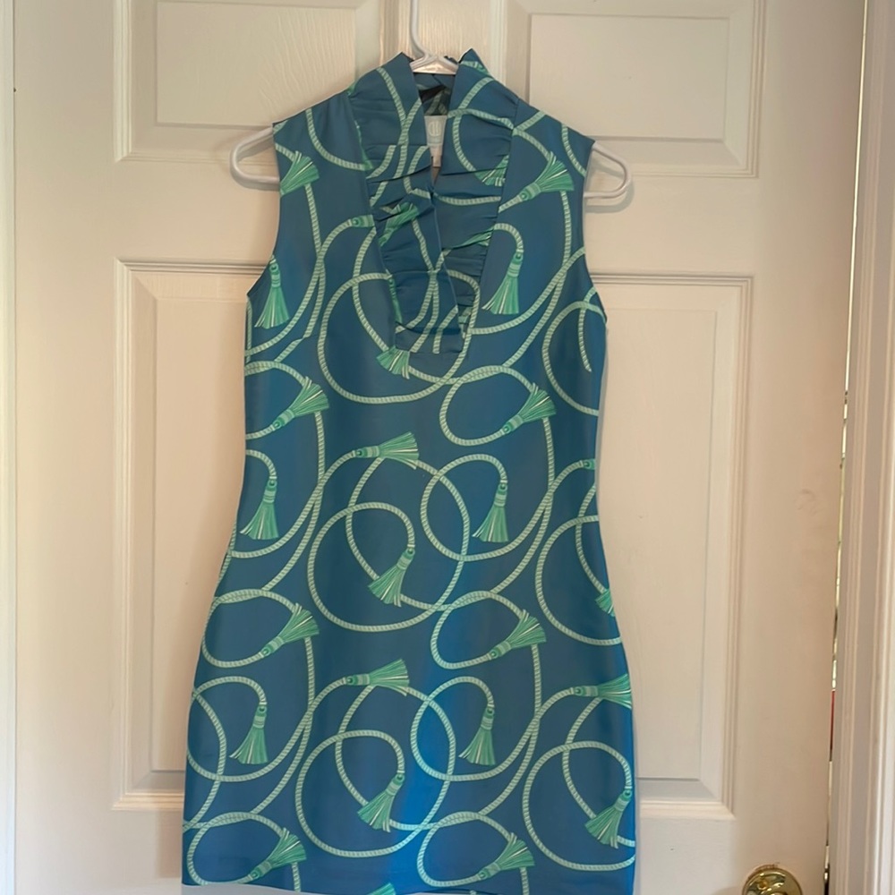 Devin Baer silk tassel print dress